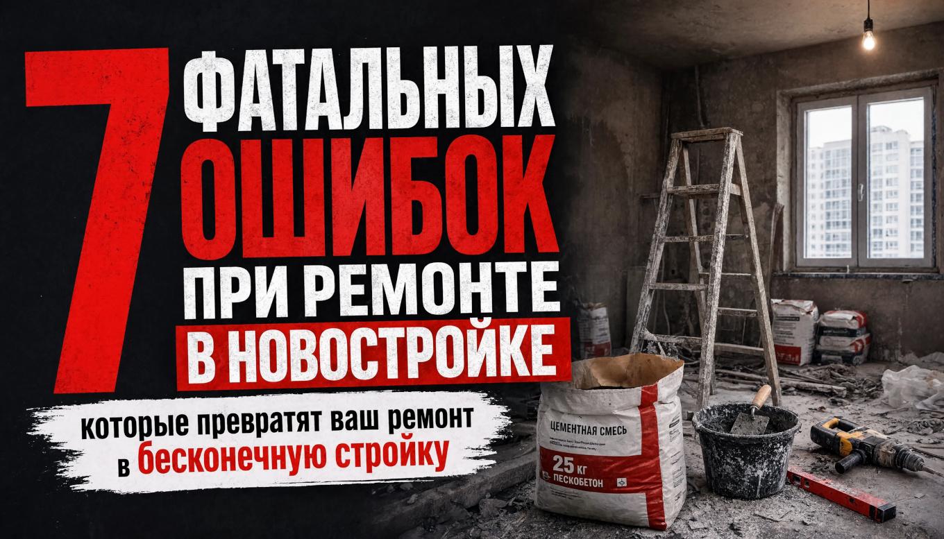 7 фатальных ошибок при ремонте в новостройке, которые превратят ваш ремонт в бесконечную стройку