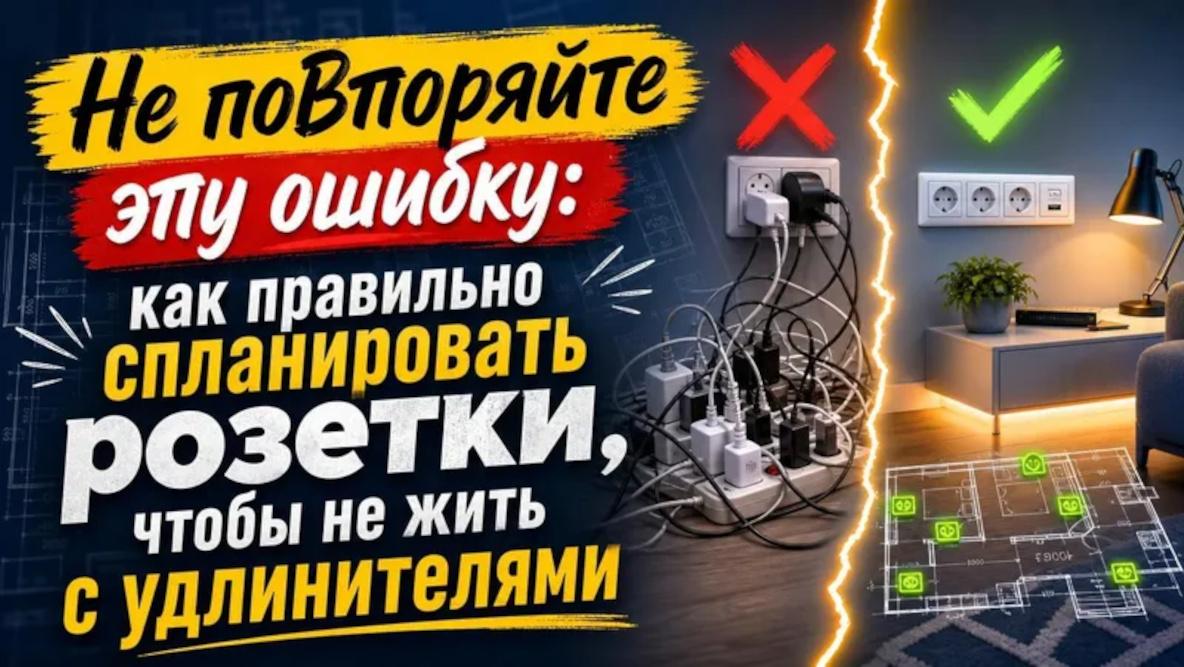 Не повторяйте эту ошибку: как правильно спланировать розетки, чтобы не жить с удлинителями
