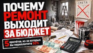 Почему ремонт выходит за бюджет: 5 просчётов, из-за которых вы переплатите 50%